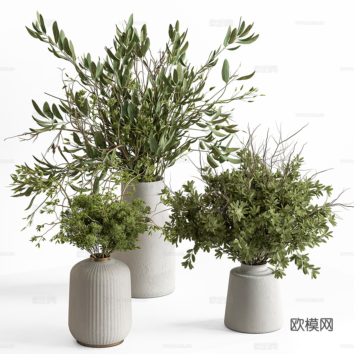 新中式侘寂花瓶花艺3d模型