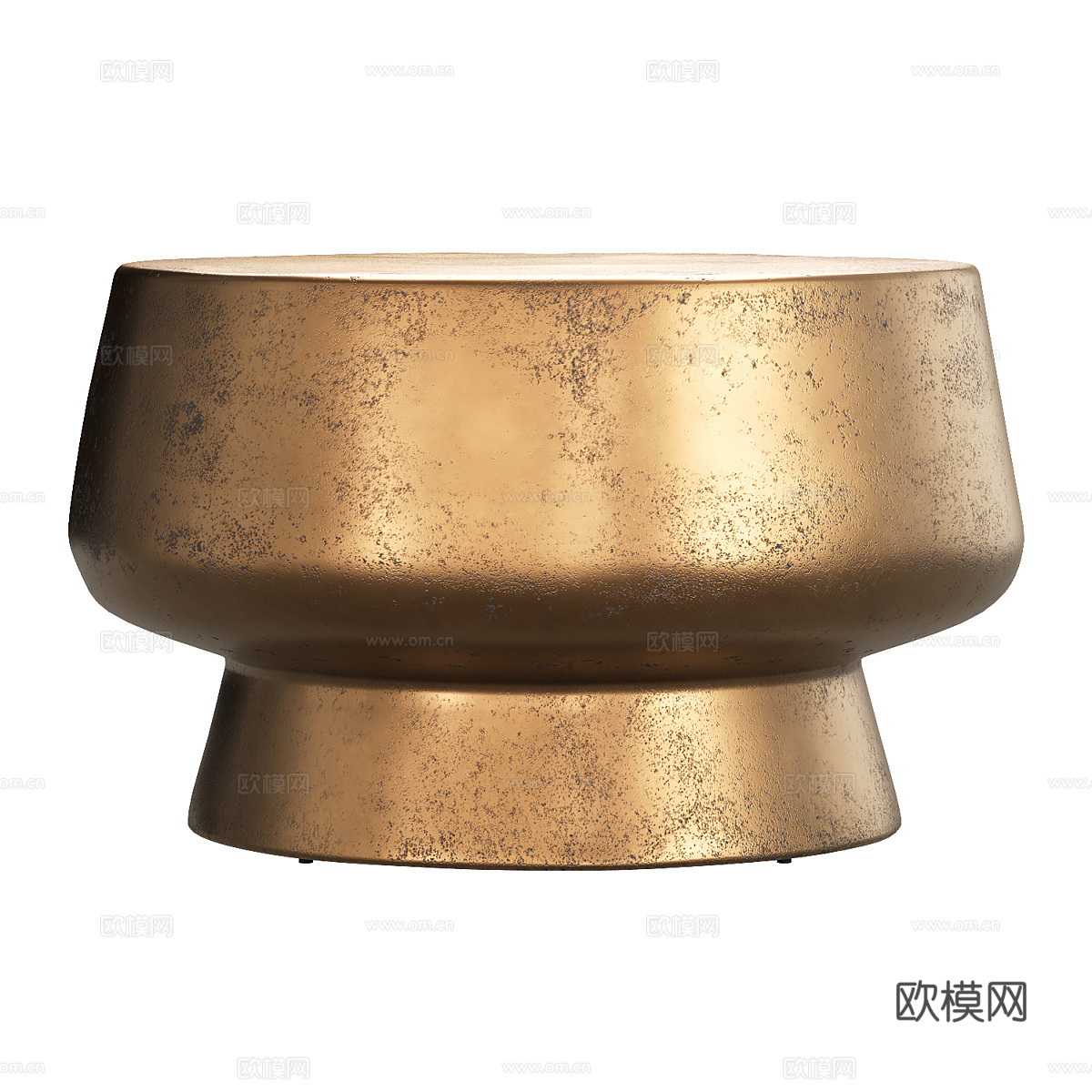 现代轻奢金属圆茶几3d模型