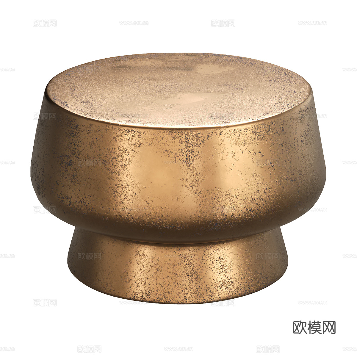 现代轻奢金属圆茶几3d模型