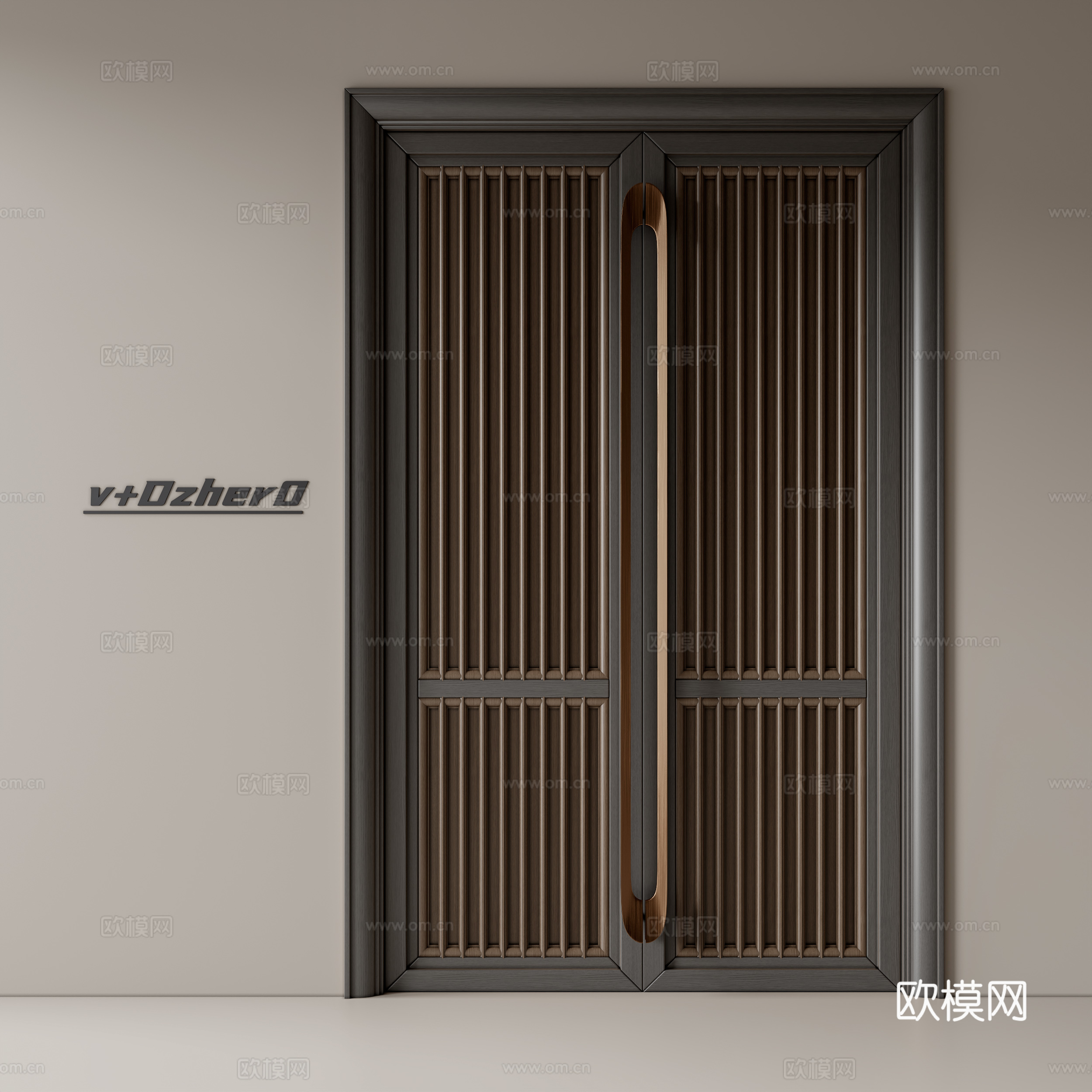 现代双开门3d模型