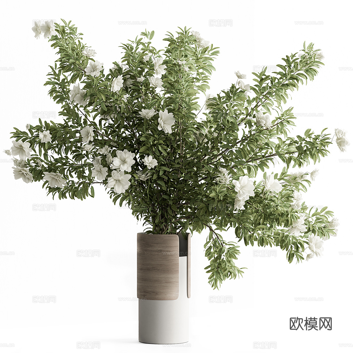 新中式花瓶花艺3d模型