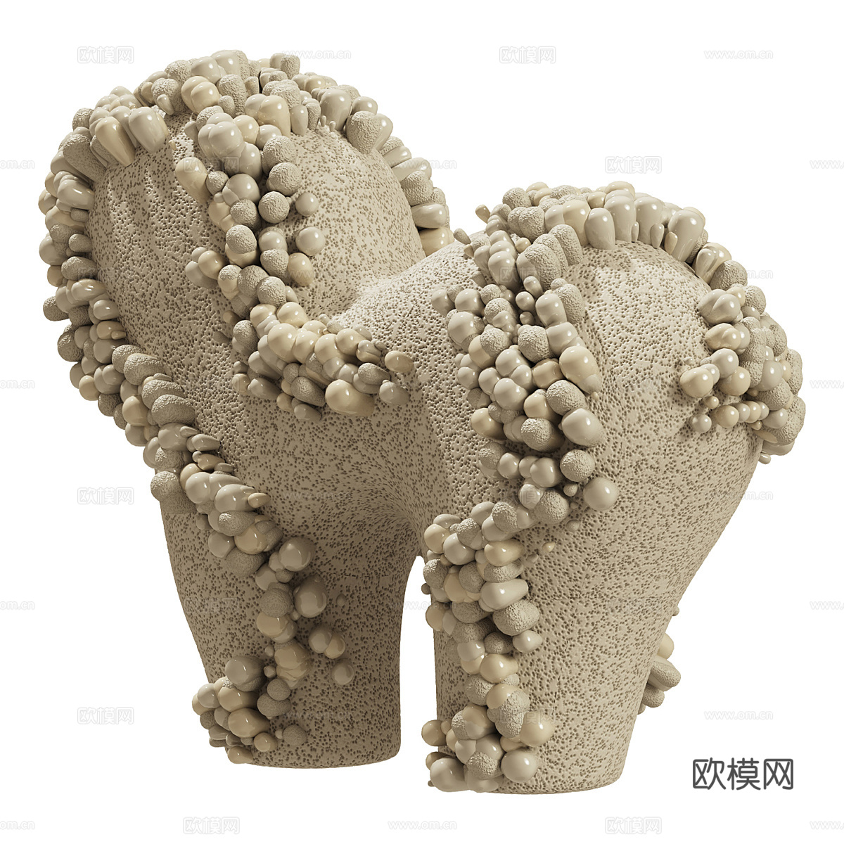 现代侘寂雕塑饰品3d模型