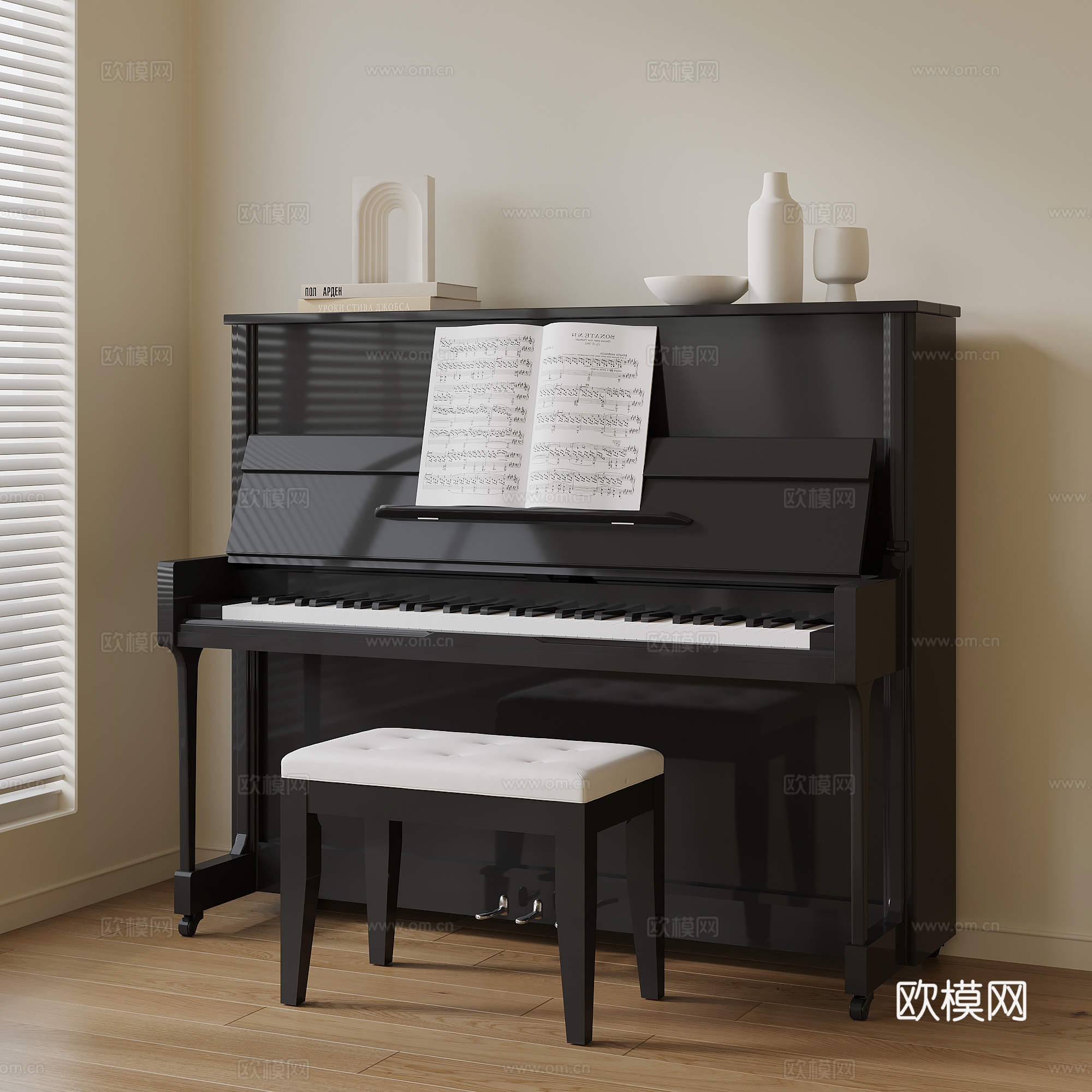 现代乐器 钢琴3d模型