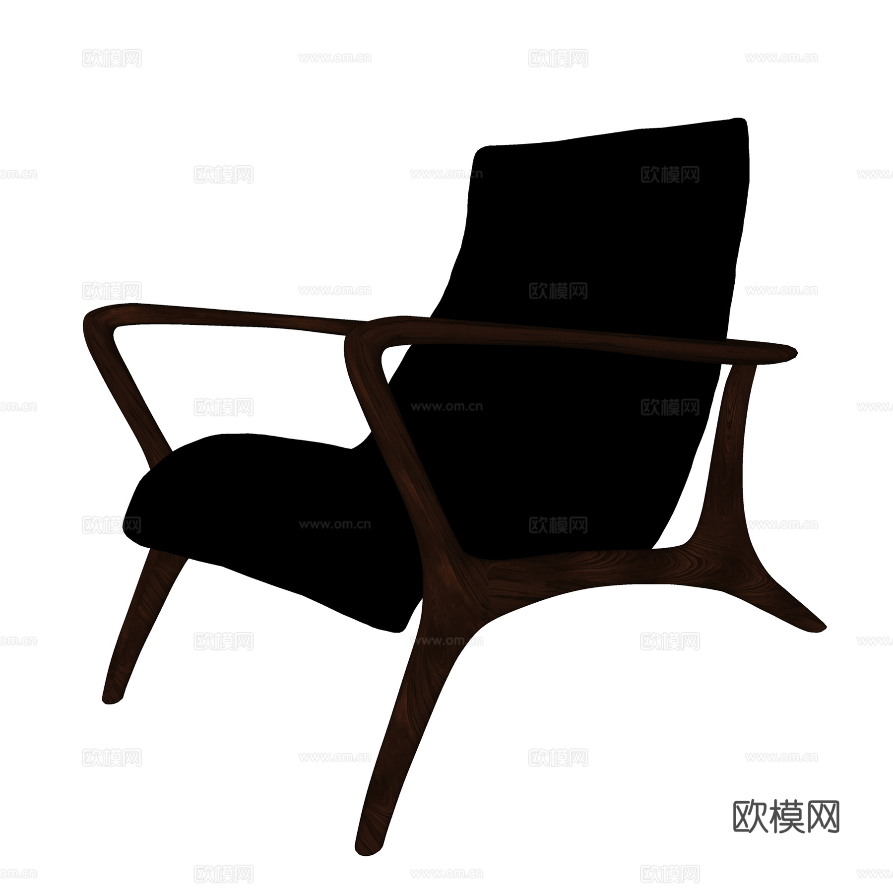 现代休闲椅 布椅扶手椅 书椅餐椅su模型