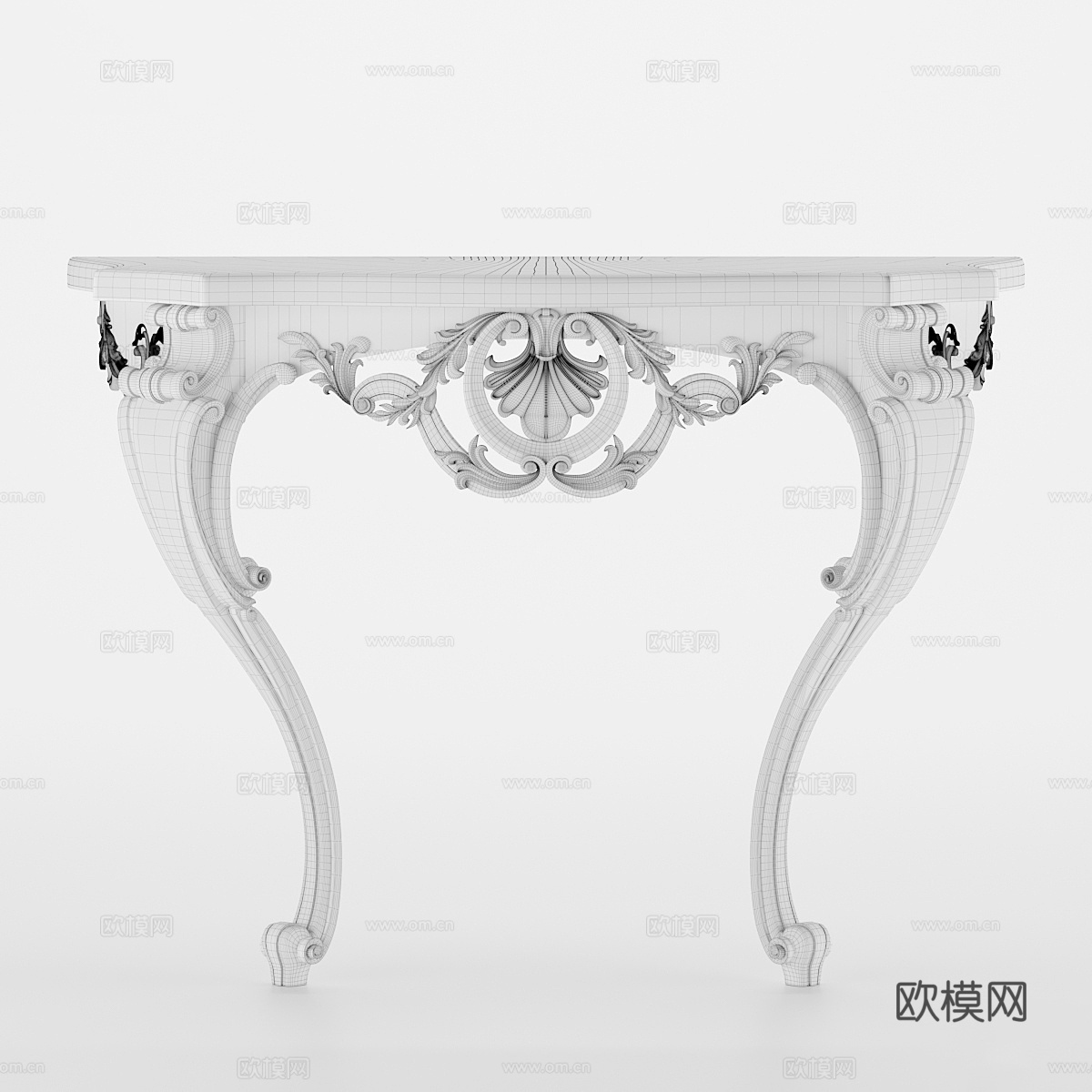 法式轻奢端景台 玄关桌3d模型