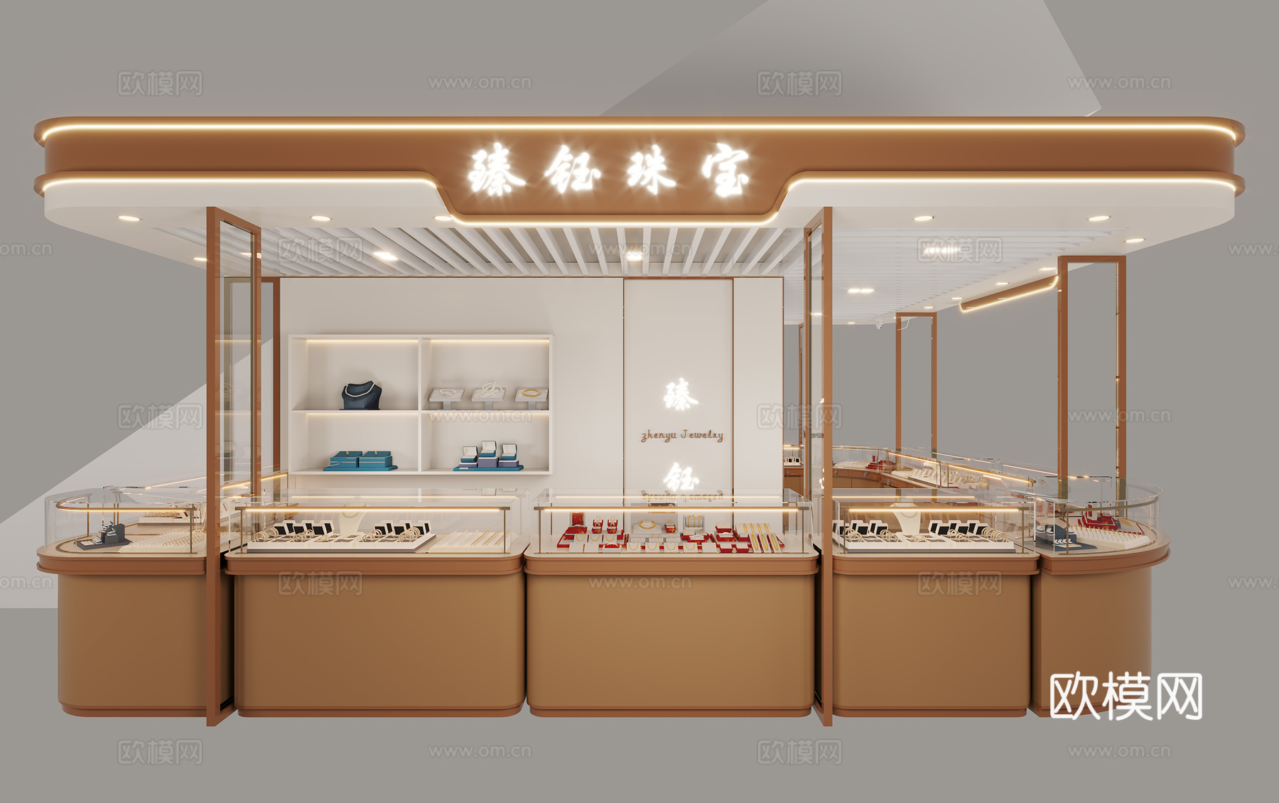 珠宝商场多经点位展柜3d模型