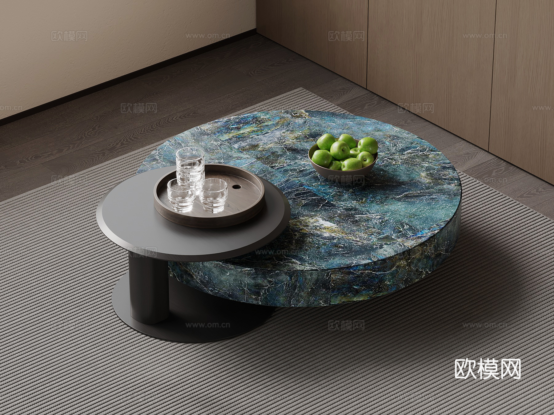 现代意式茶几3d模型
