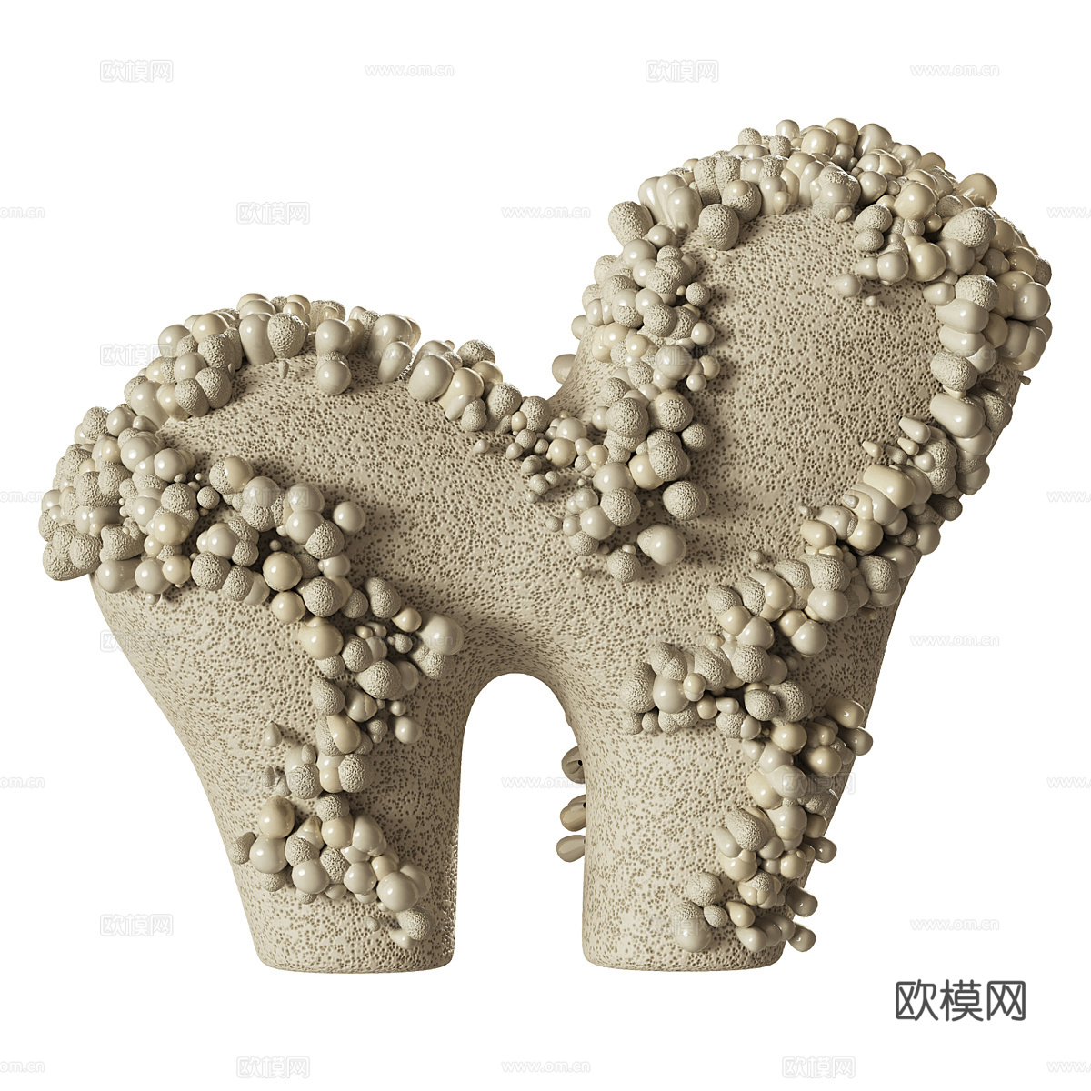 现代侘寂雕塑饰品3d模型