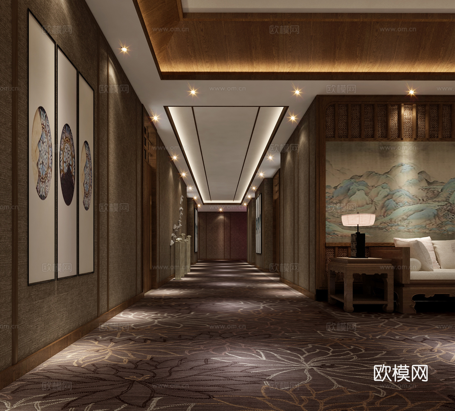 走廊3d模型下载（渲染图1）