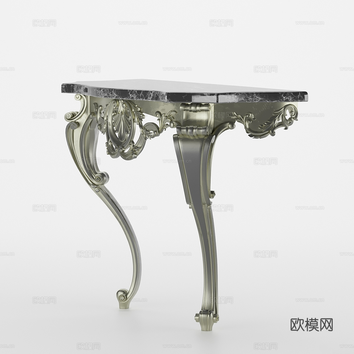 法式轻奢端景台 玄关桌3d模型