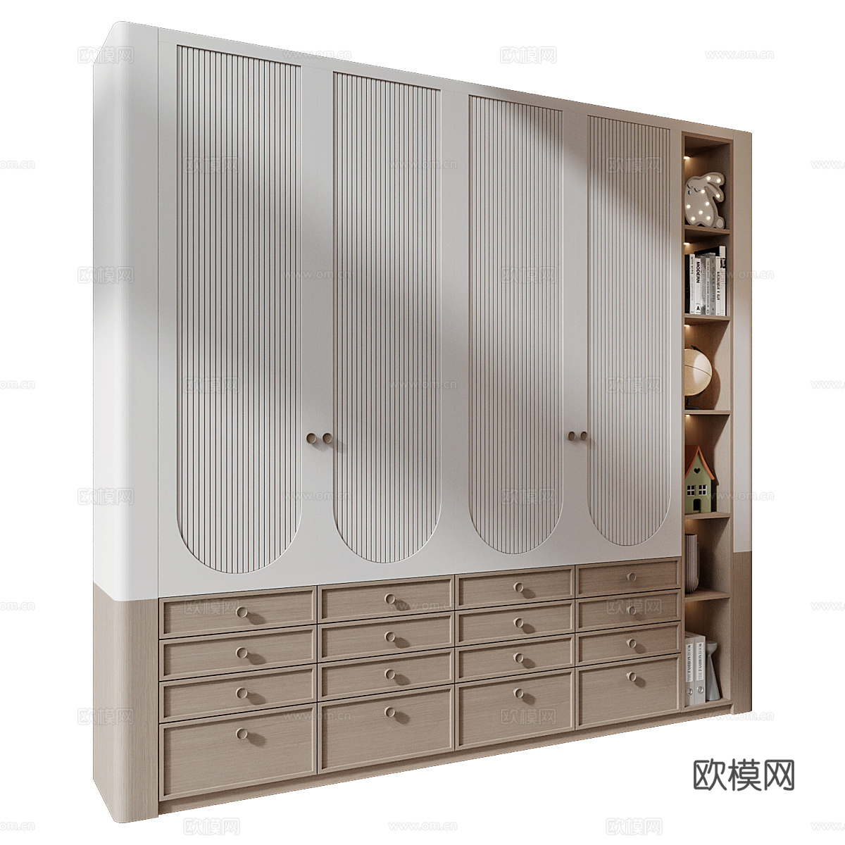 新中式儿童衣柜3d模型