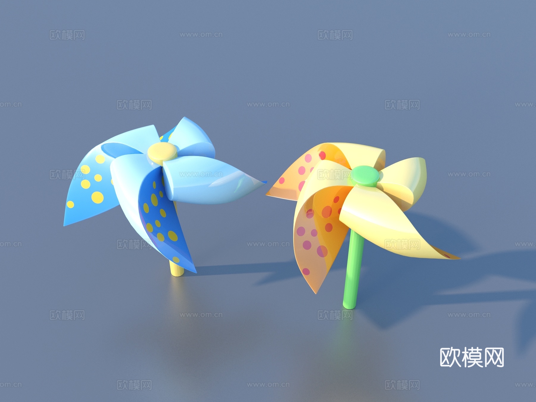 风车 旋转风车 玩具 美陈3d模型
