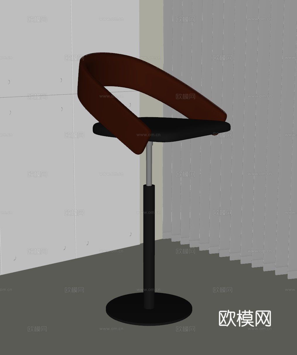 吧凳 现代吧凳 吧椅 转椅su模型