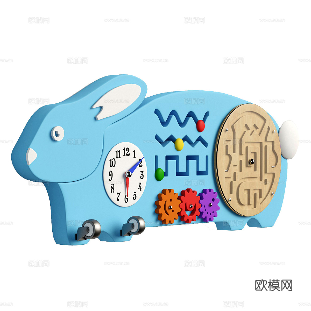 现代儿童房墙饰挂饰3d模型
