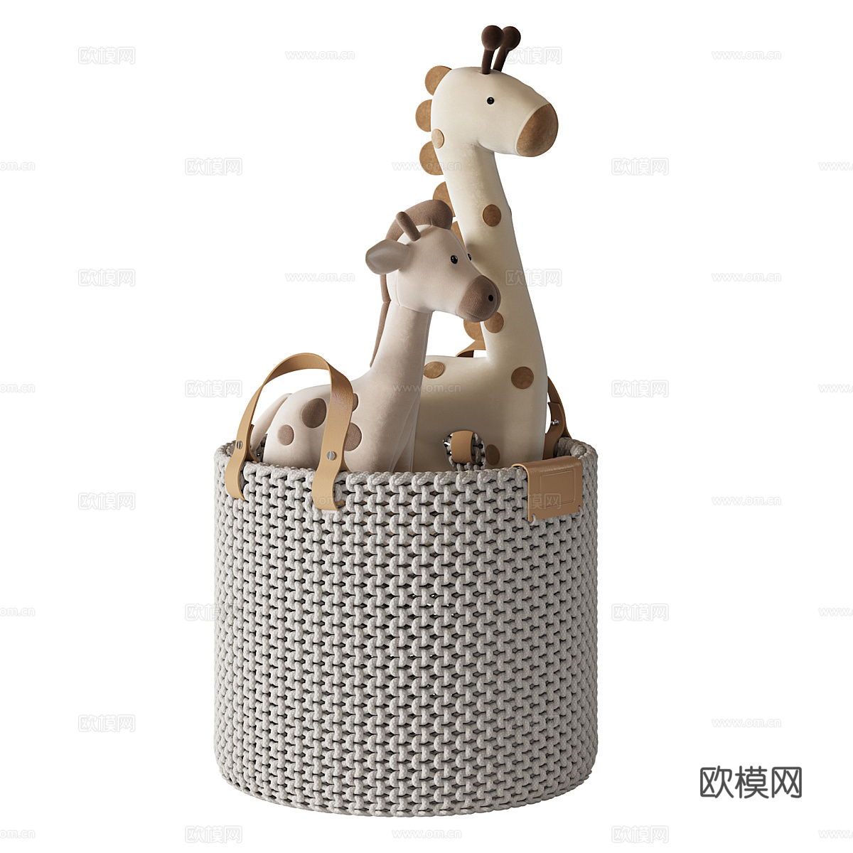 儿童玩具 毛绒玩具 玩具收纳篮3d模型