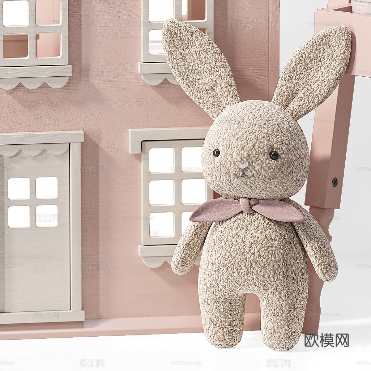 现代奶油风儿童饰品 艺术画架3d模型