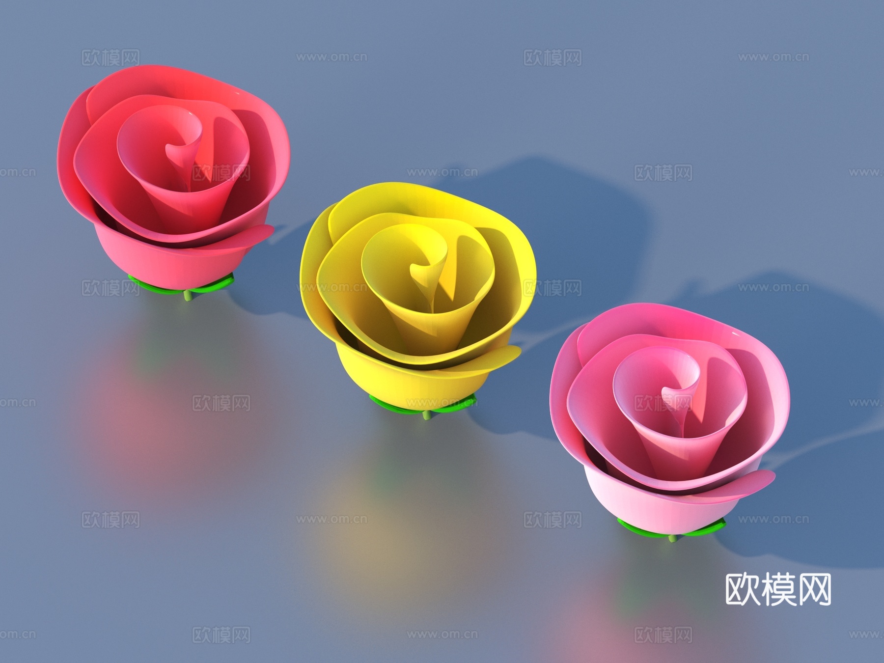 花 卡通花 野花 绿植 花朵3d模型