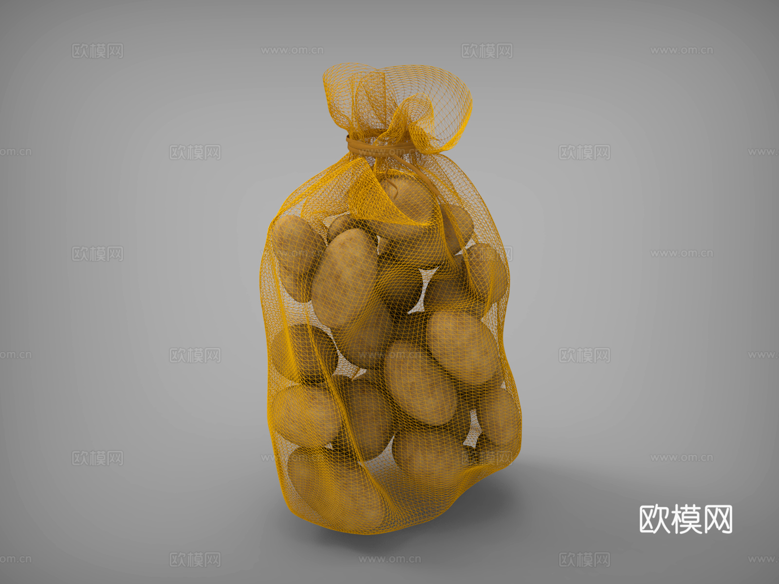 蔬菜  土豆  一袋土豆  马铃薯   网兜3d模型