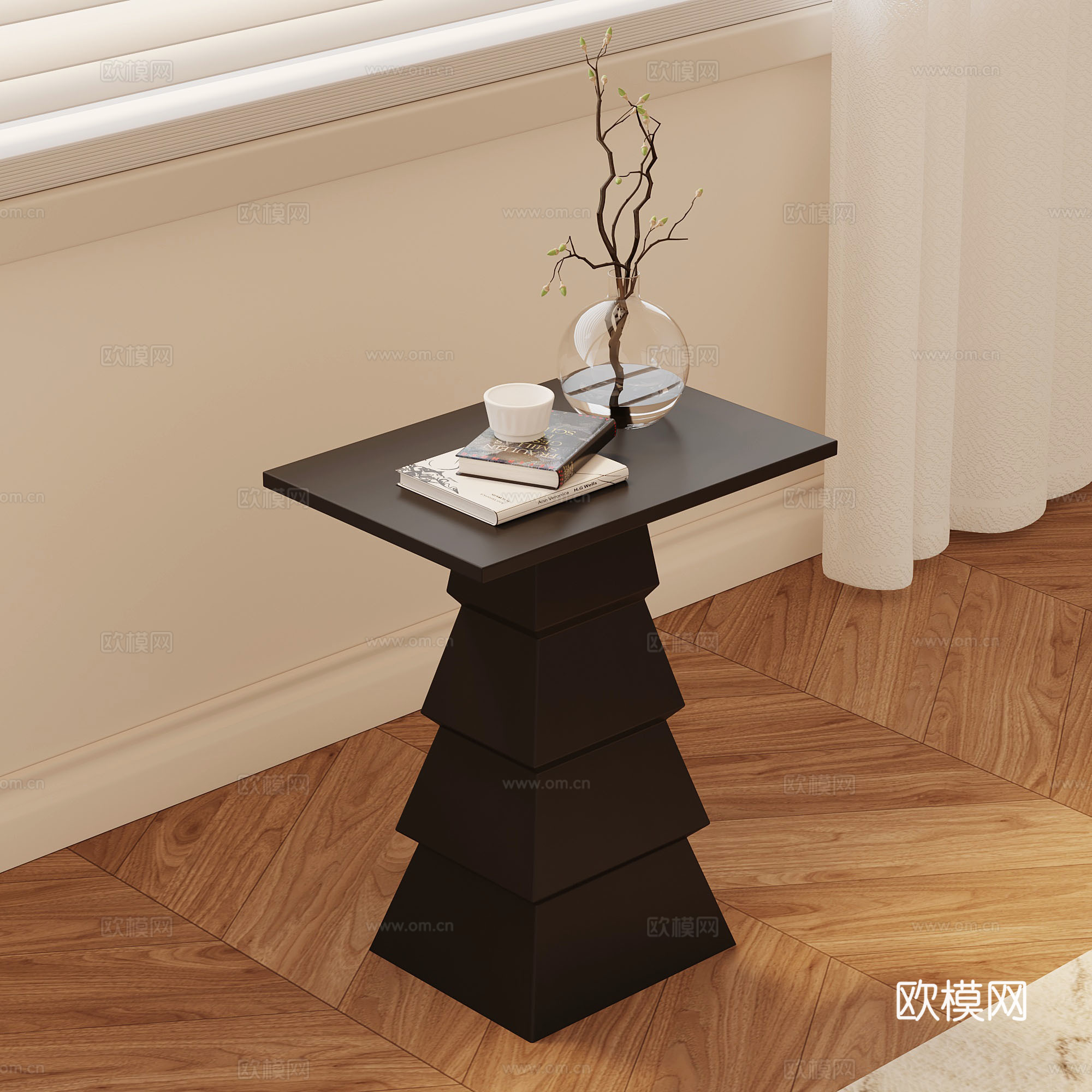 边几 法式复古边几 异形边几3d模型