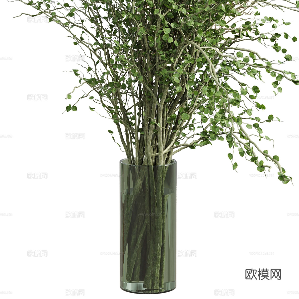现代意式花瓶花艺3d模型