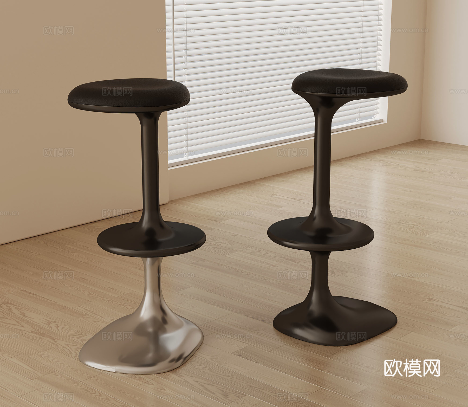 吧凳 现代吧凳 金属吧凳su模型