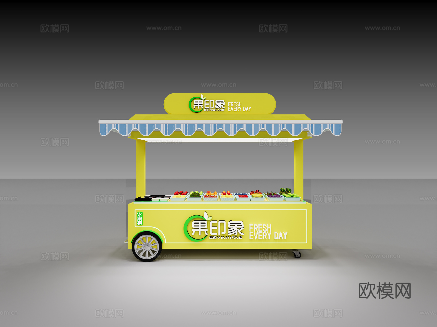 现代小吃车3d模型