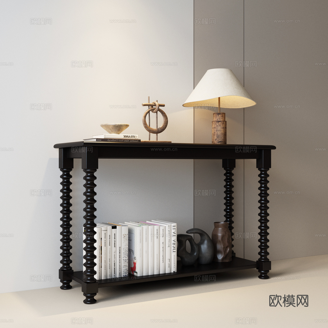 法式中古玄关柜 美式端景台 法式复古边柜 法式复古玄关柜3d模型