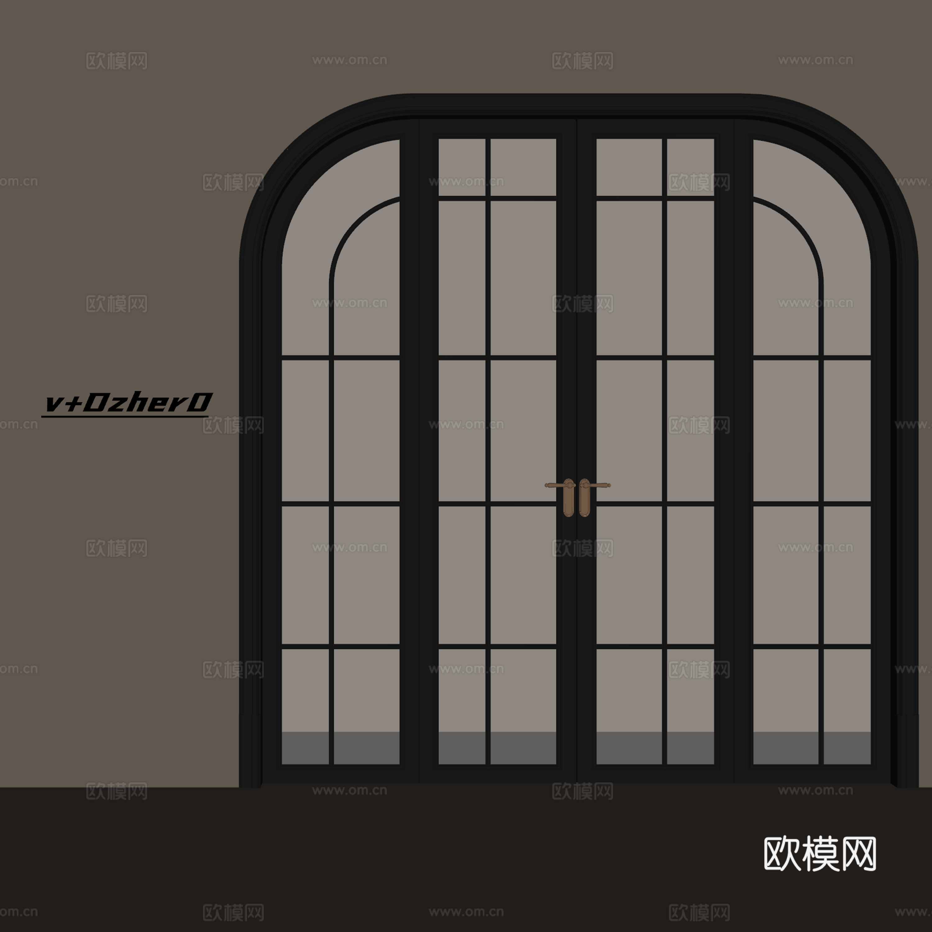 法式玻璃门su模型