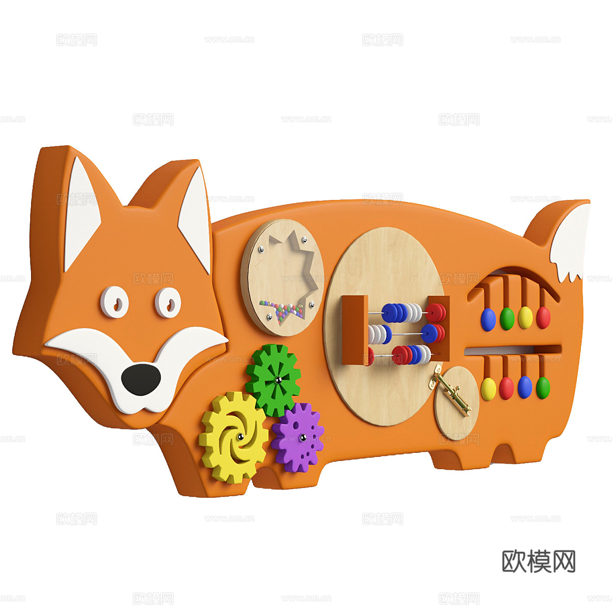 现代儿童房墙饰挂饰3d模型