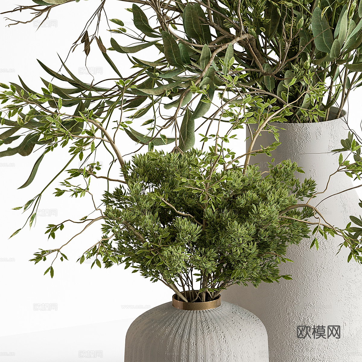 新中式侘寂花瓶花艺3d模型