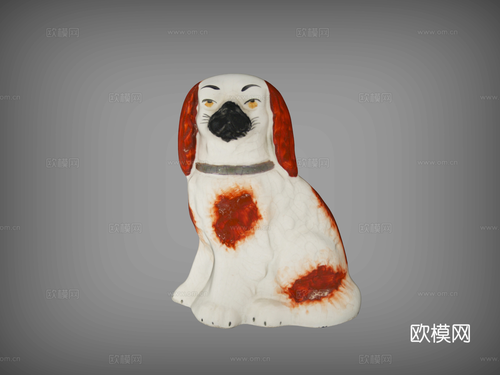 陶瓷摆件   小狗  犬类  狗狗   狗摆件3d模型