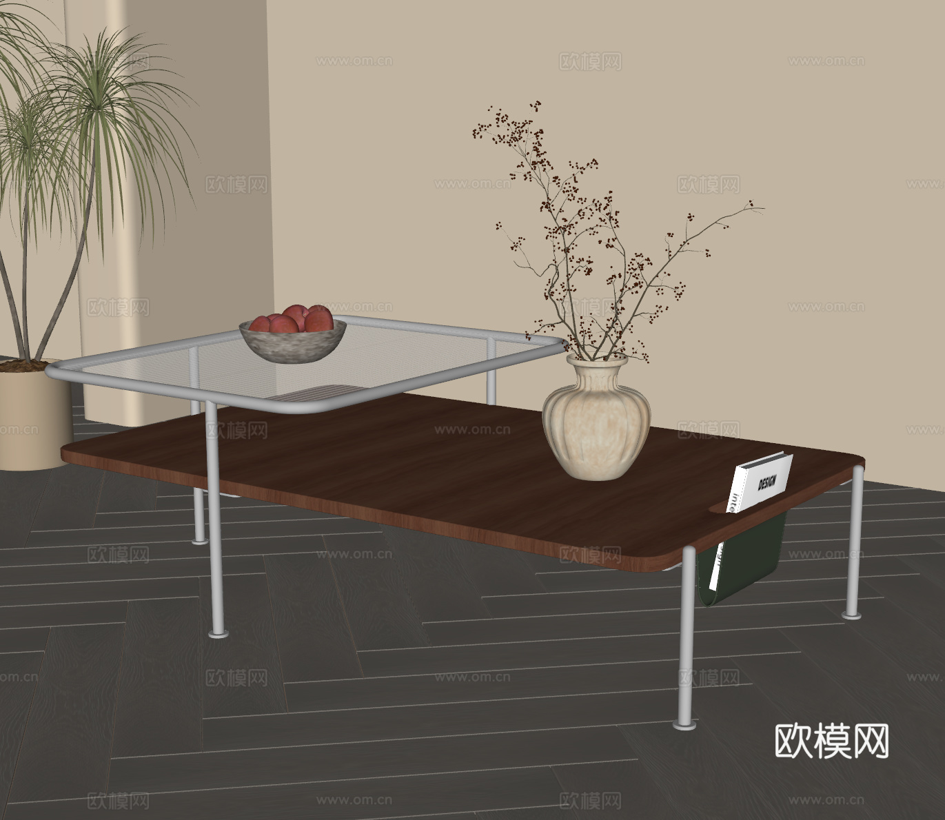 茶几 法式中古风茶几 简易茶几su模型