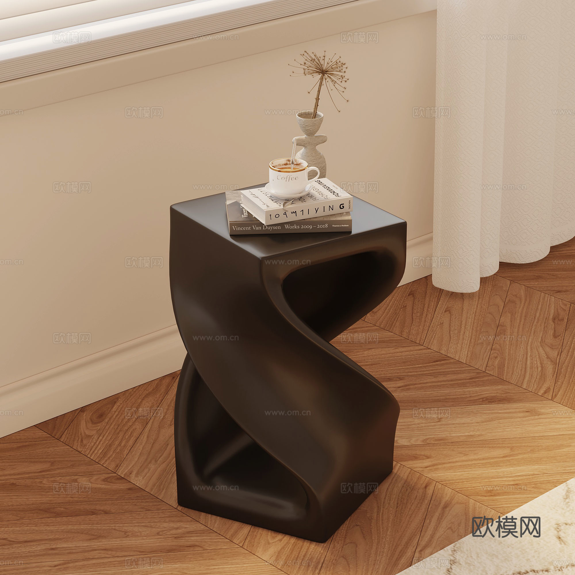 边几 法式复古边几 异形边几3d模型