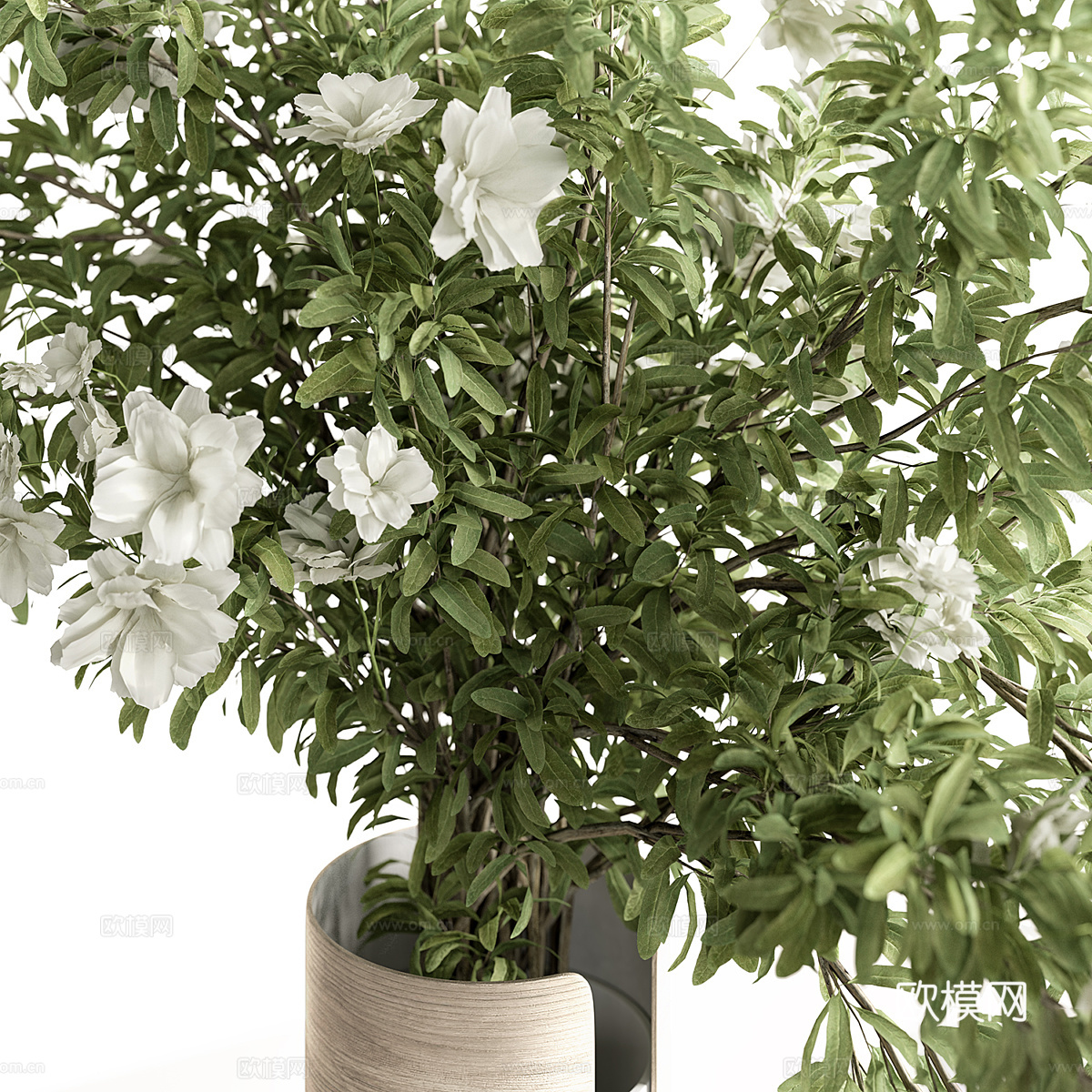 新中式花瓶花艺3d模型