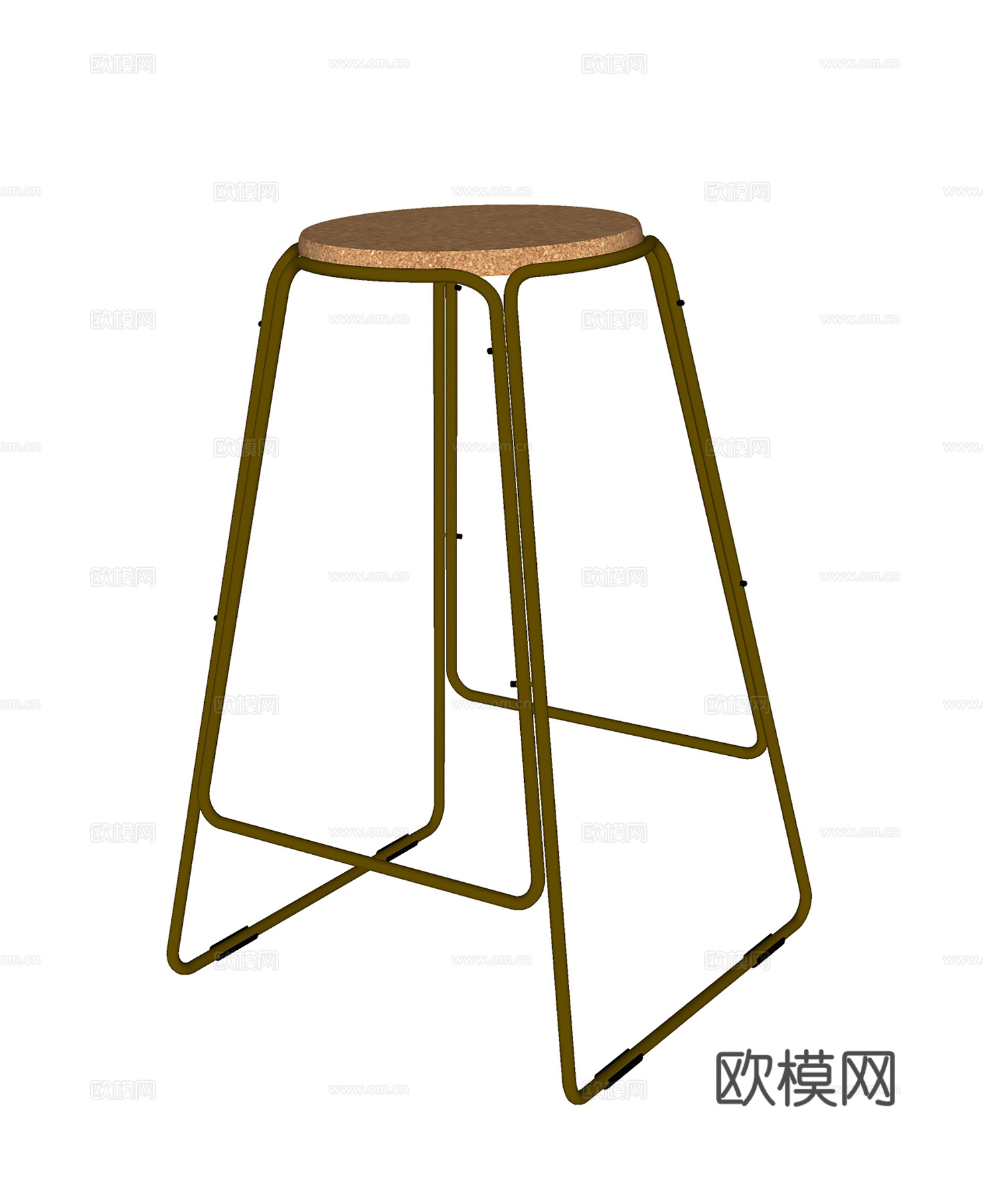 现代吧凳 铁艺吧凳 餐厅酒吧吧凳su模型