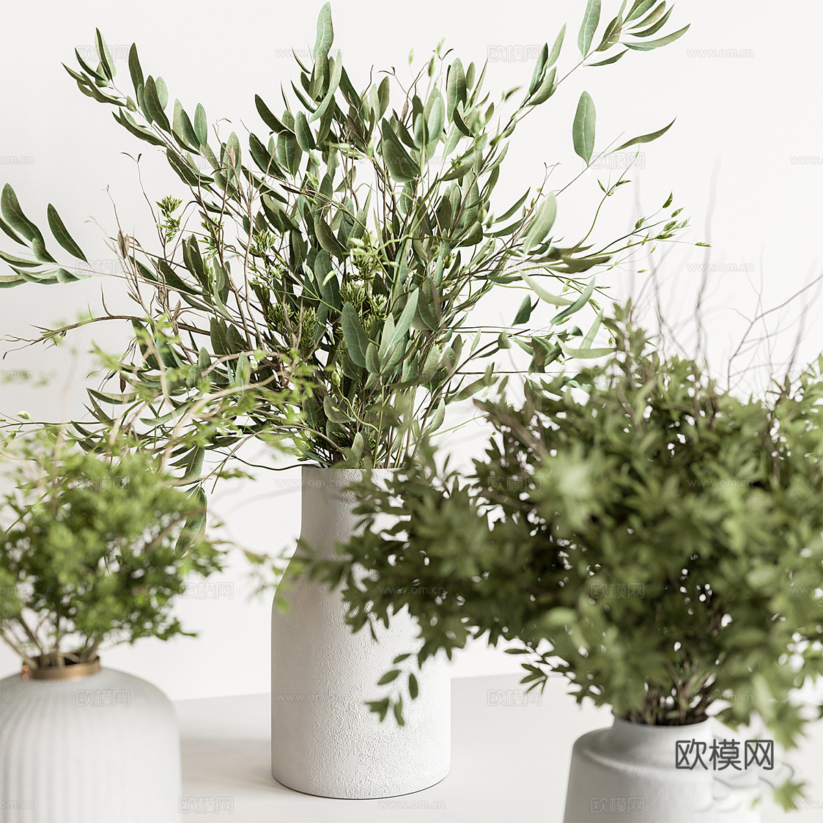 新中式侘寂花瓶花艺3d模型