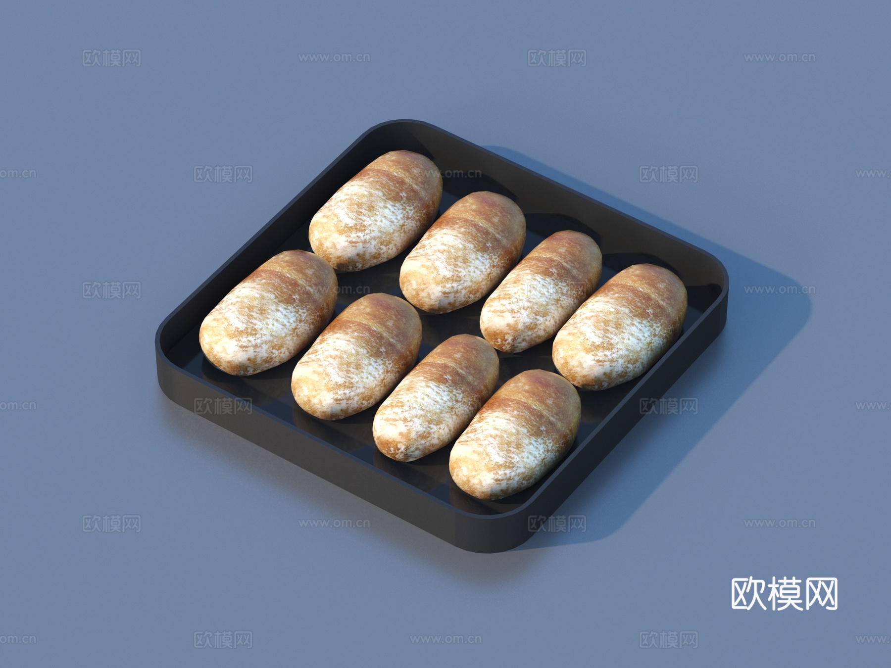 大饼 面包 饼干 食物su模型