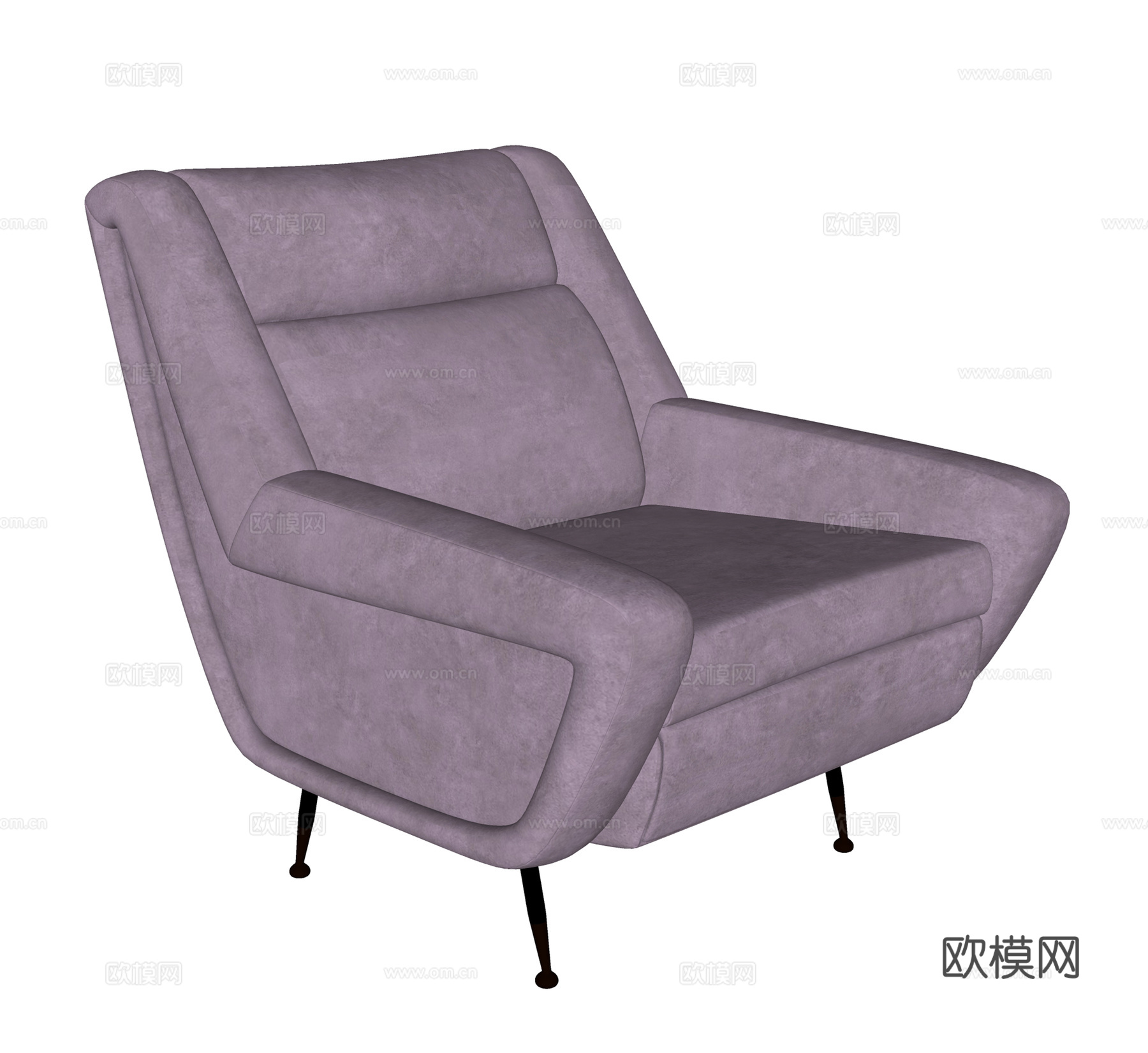 现代休闲椅 布椅单椅 书椅餐椅su模型