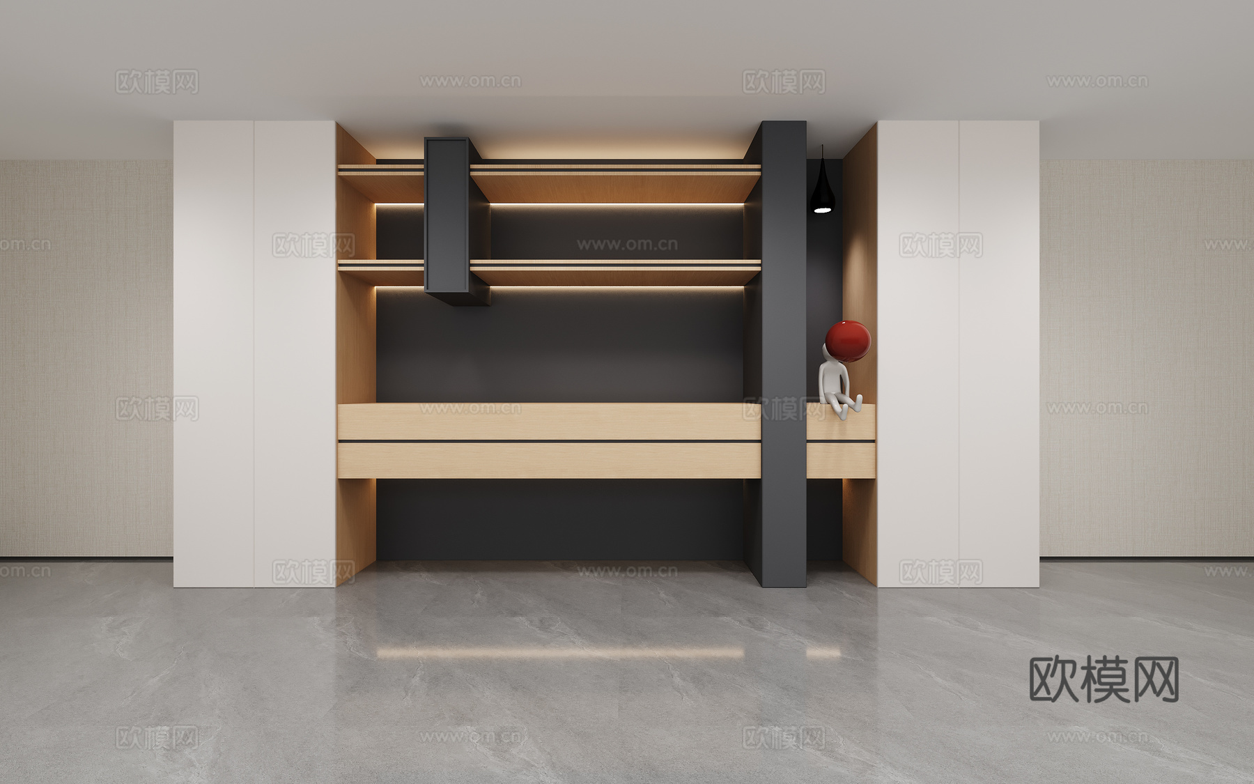 现代展示柜3d模型