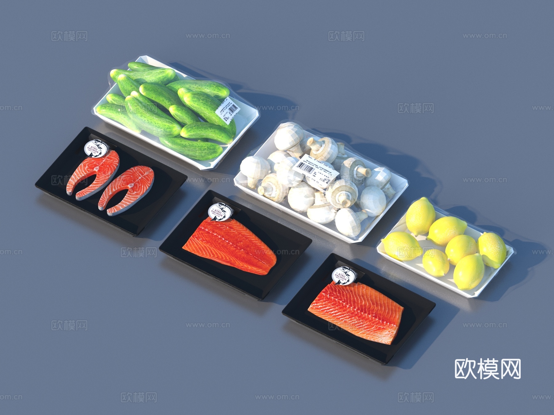 肉 冷鲜肉 蔬菜 食物3d模型