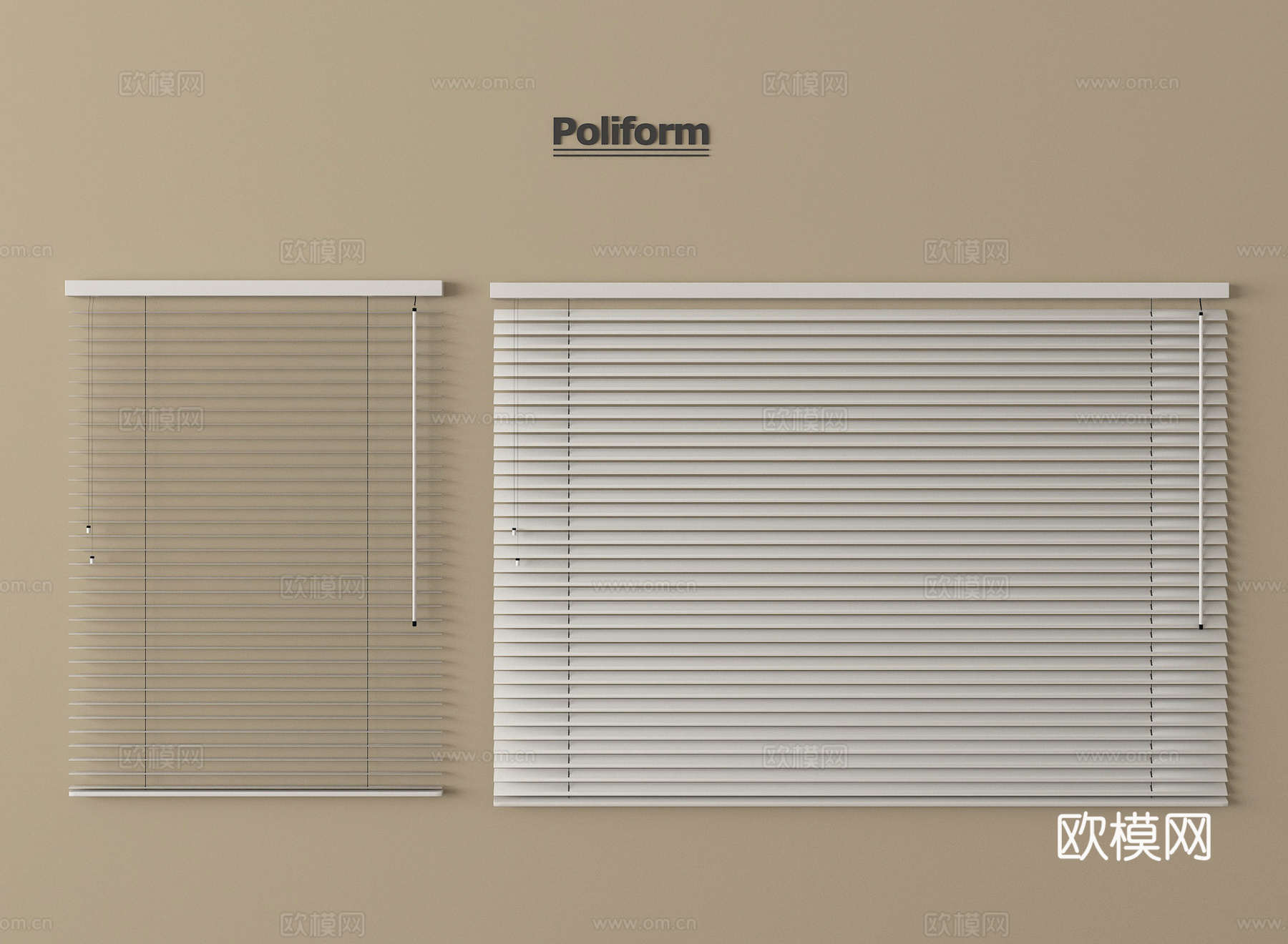 现代窗帘 百叶帘 卷帘3d模型