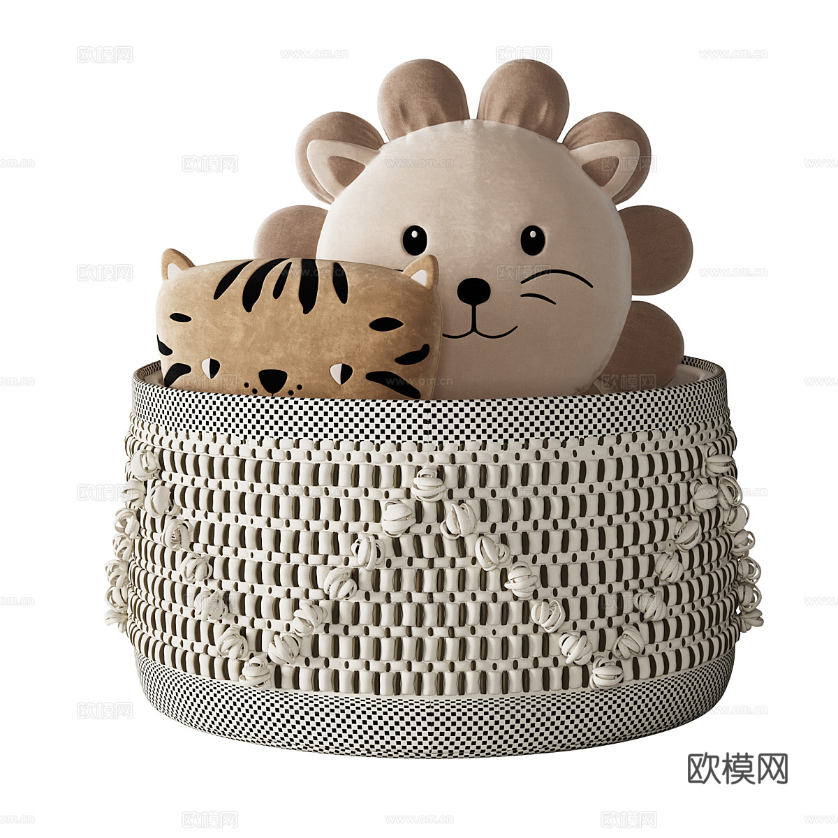 儿童玩具 毛绒玩具 玩具收纳篮3d模型
