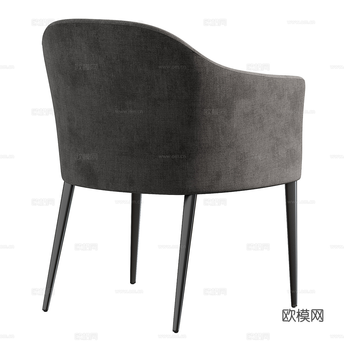 现代意式布艺椅子3d模型
