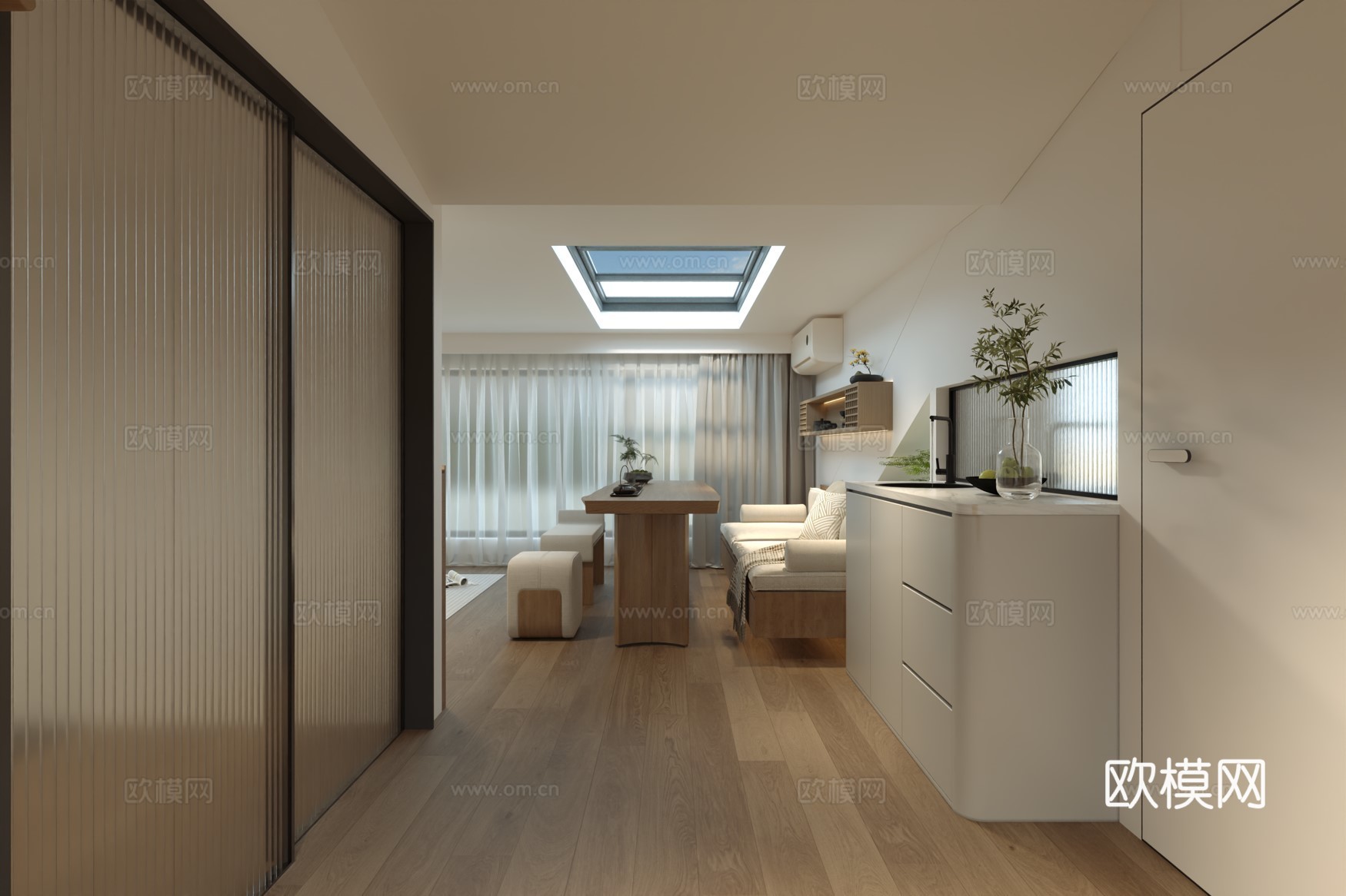 阁楼榻榻米设计3d模型