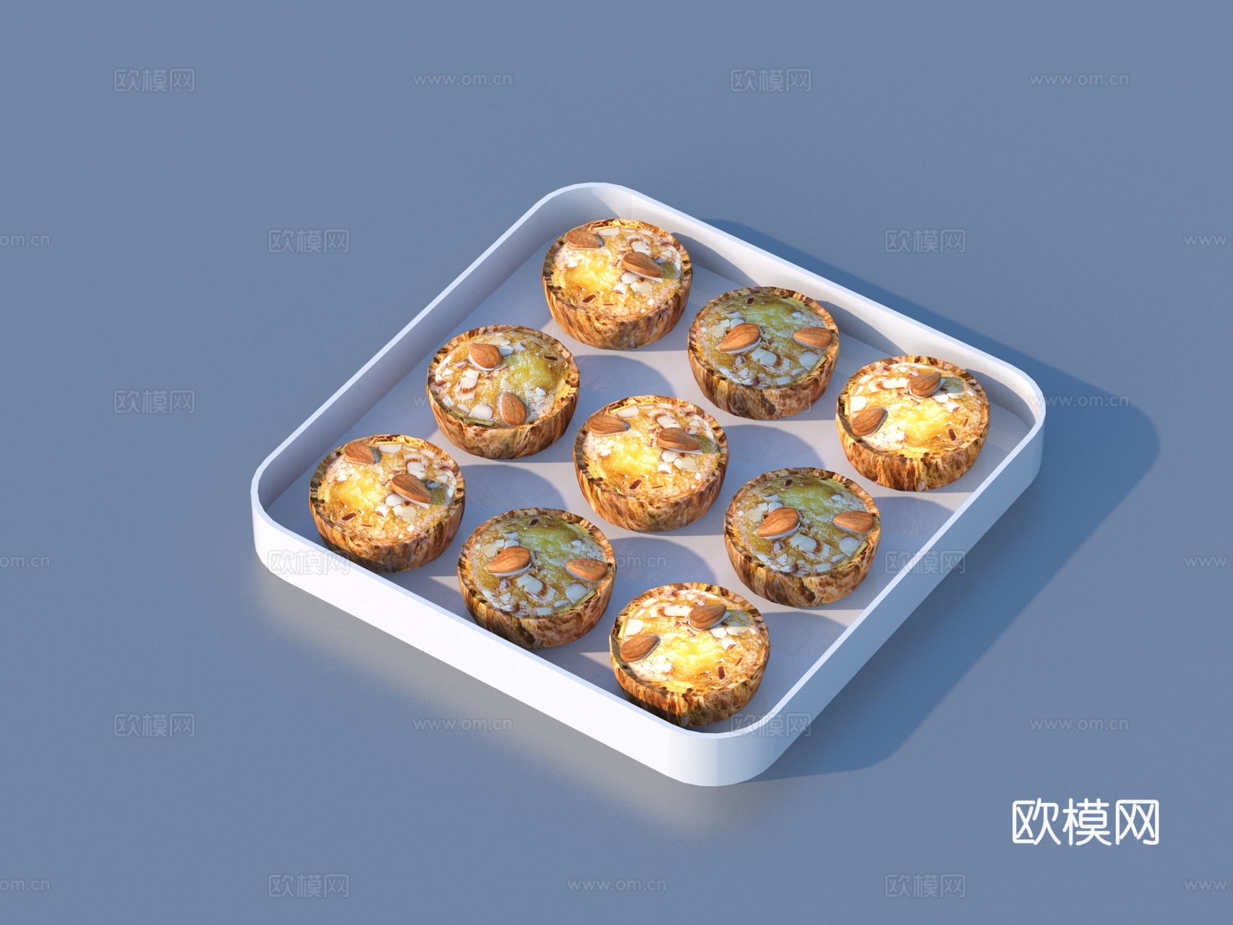 大饼 面包 饼干 食物3d模型