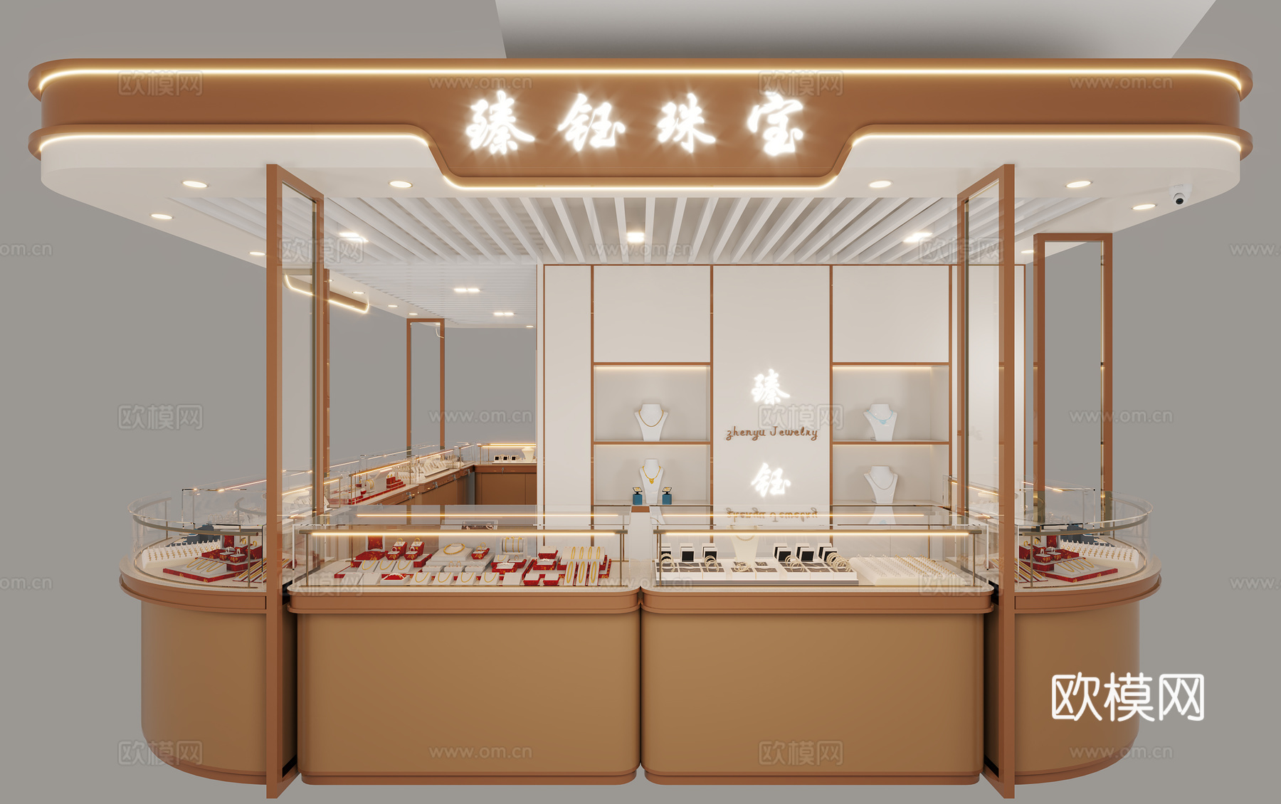 珠宝商场多经点位展柜3d模型