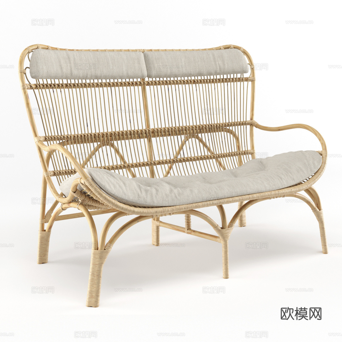 现代户外沙发藤椅阳台沙发模型3d模型
