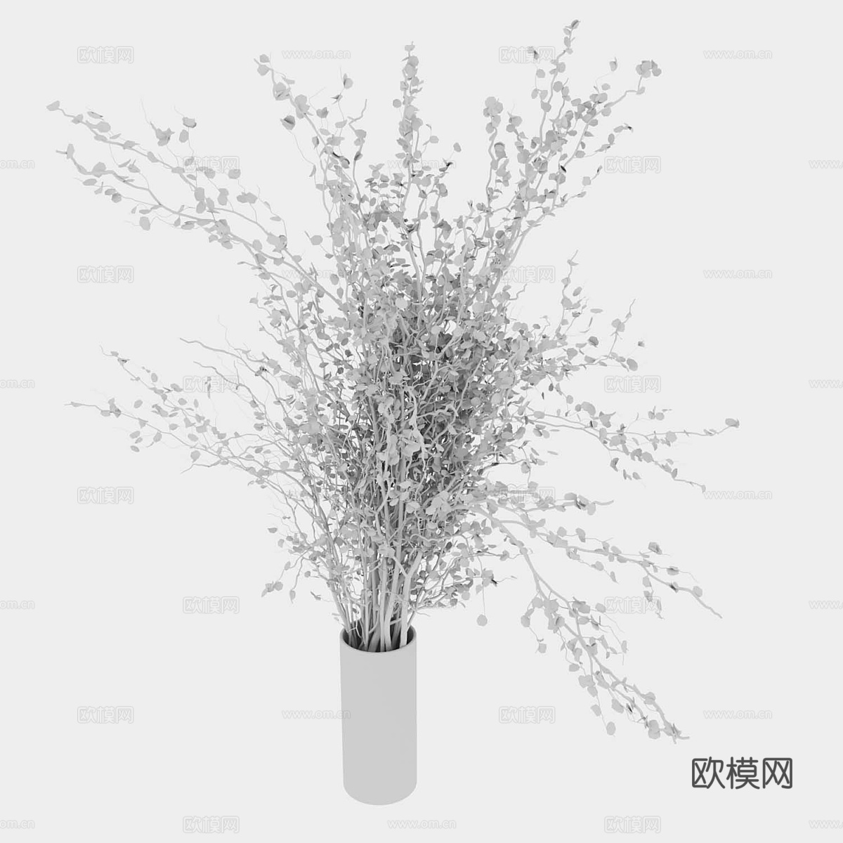 现代意式花瓶花艺3d模型