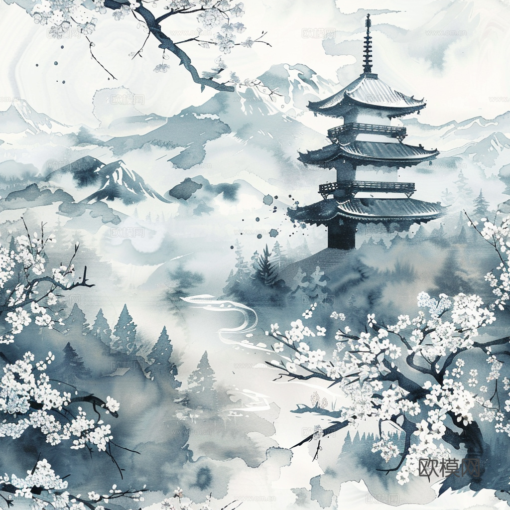 日式壁纸 壁纸 墙画 墙纸