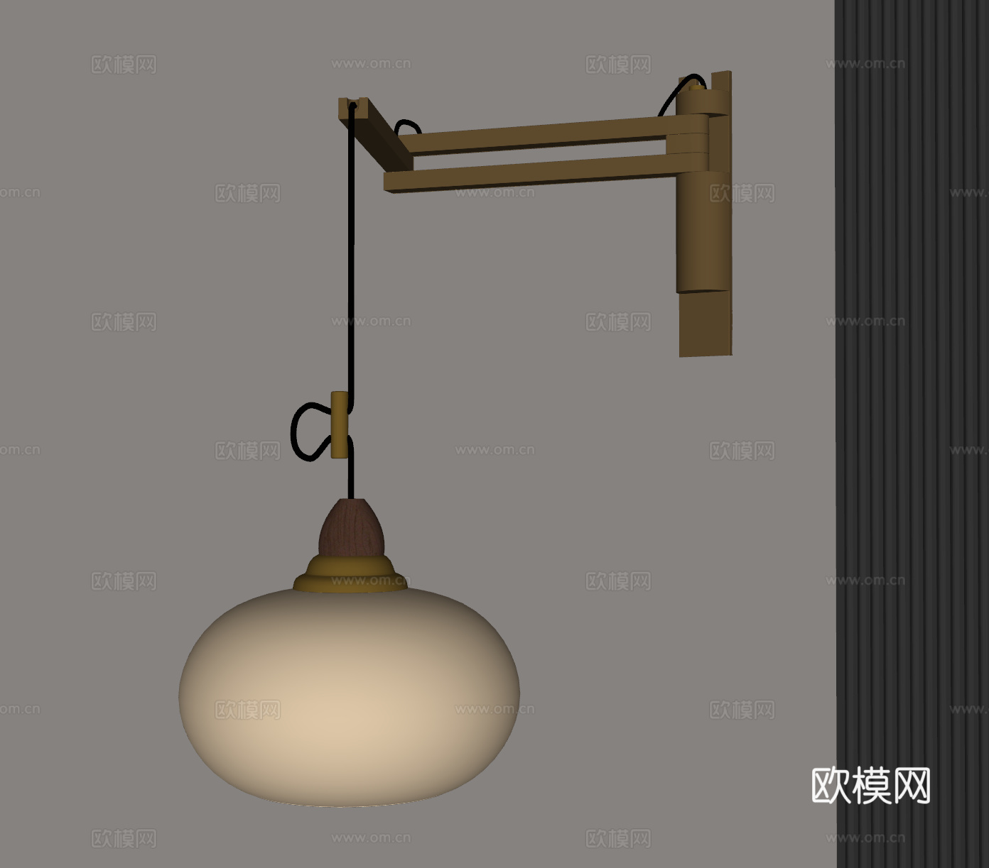 壁灯 法式中古风壁灯 床头壁灯su模型